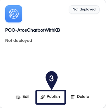 Deploy AI Agent button